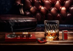 cigar on table