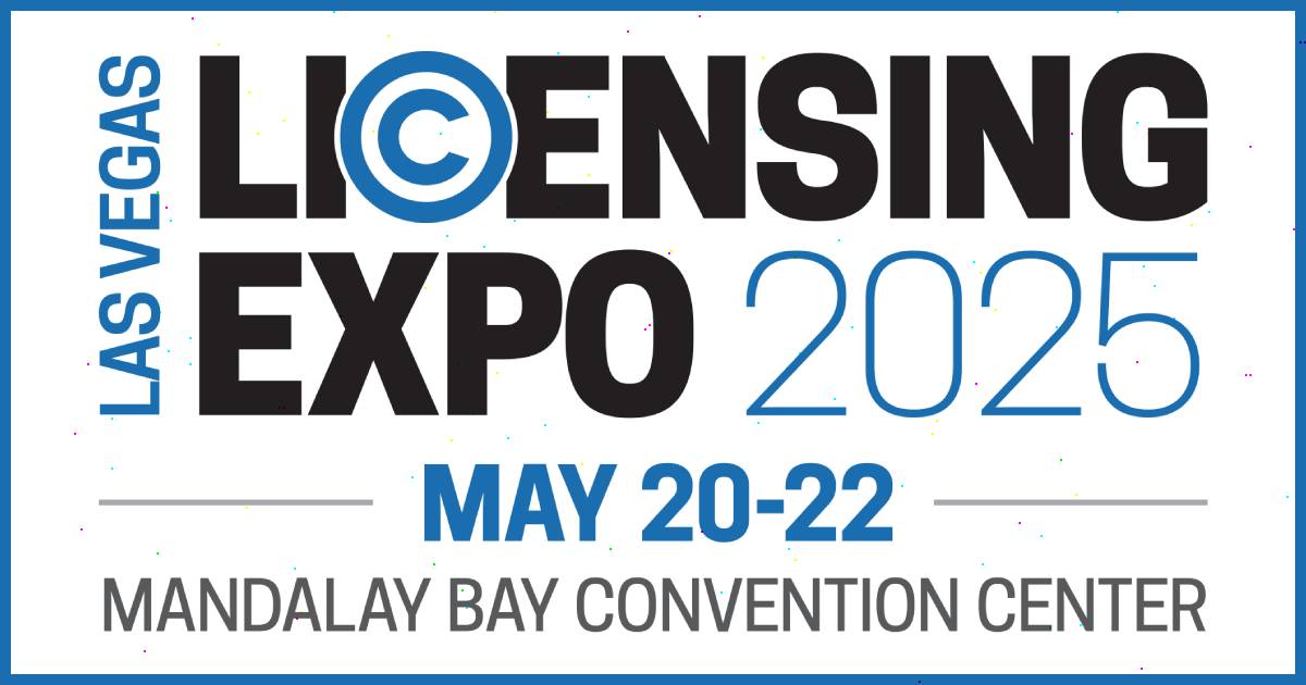 Las Vegas Licensing Expo 2025 banner May 20 to 22 at Mandalay Bay Convention Center